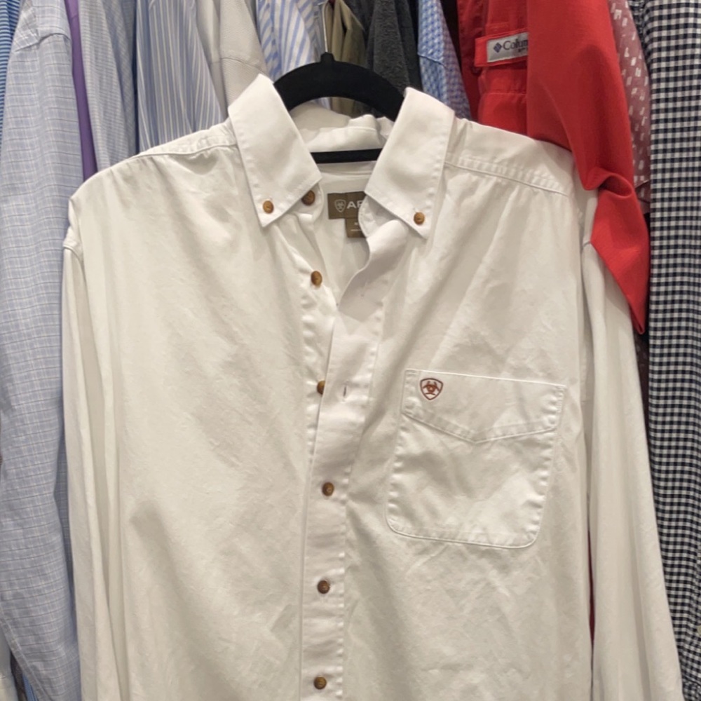 Men’s Ariat White button down
